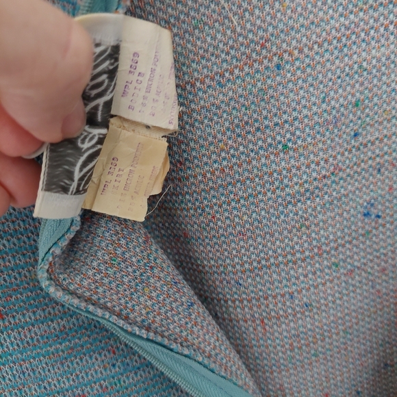 Vintage De Laix Aqua and Peach Knit Dress - Picture 7 of 9